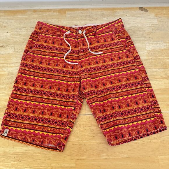 Altamont 2013 Exhiled Short Grunge Cotton Vintage Skater Tribal Drawstring Sz 33 - Picture 2 of 16